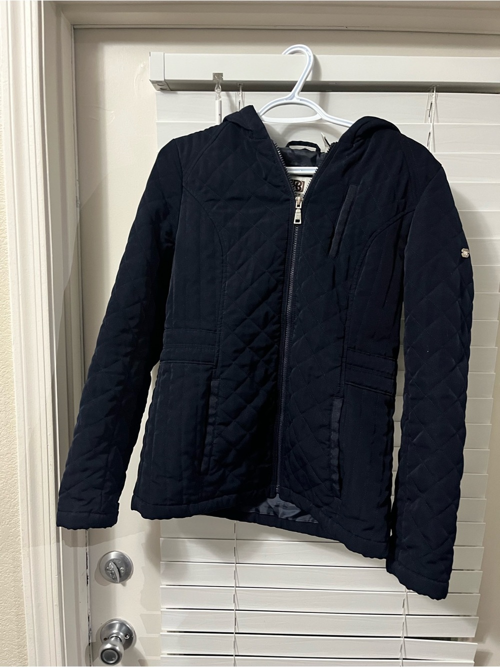 Laundry by Design women Quilted Hooded Jacket - Navy